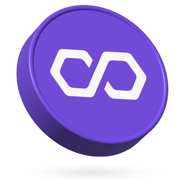 Polygon (POL) logo with current market value.