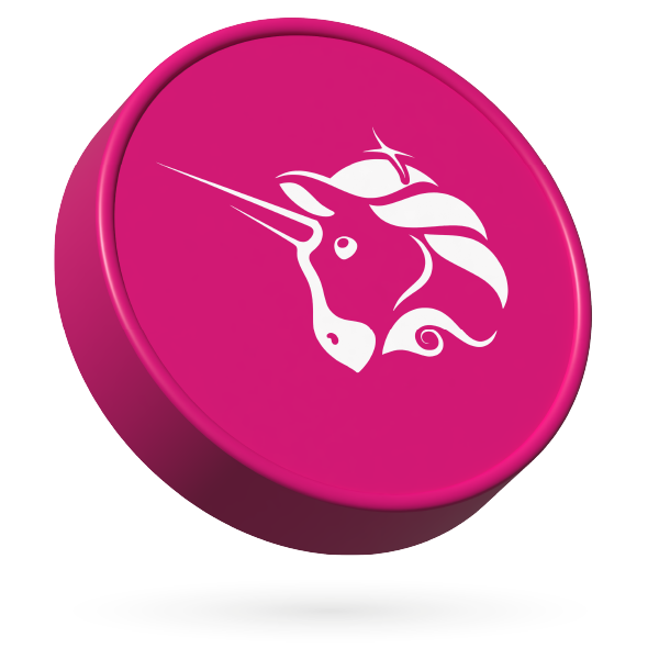 Uniswap (UNI) logo with current market value.